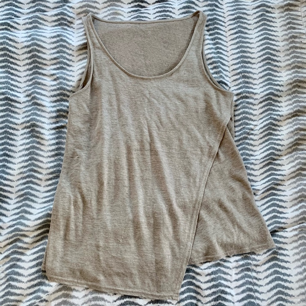 Garnet Hill Linen Crossover Tank 🌿